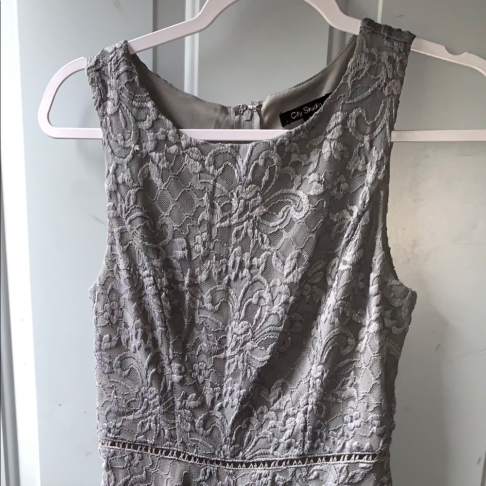 Gray homecoming dress